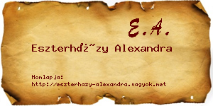 Eszterházy Alexandra névjegykártya